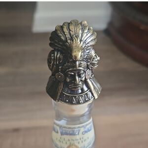 Decorative Bottle with Gold Accents